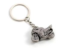 Freedale Metal Motorbike Motorcycle Bike Keyring Keychain Keyfob Gift for Men & Women - Kids Key Accessories - For Fans of Motorbikes - Motorbike Pendant with Chain & Ring (Black)