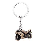Freedale Metal Motorbike Motorcycle Bike Keyring Keychain Keyfob Gift for Men & Women - Kids Key Accessories - For Fans of Motorbikes - Motorbike Pendant with Chain & Ring (Gold)