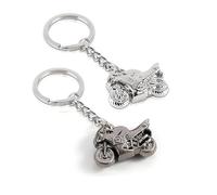 Freedale Motorcycle Keyring, 2 Pieces, 3D Mini Metal Motor Bike Keyring, Motorcycle Pendant Keychain, Motorbike Charm Key Ring, Car Key Chain, Car Key Decoration Accessories, for Women Men