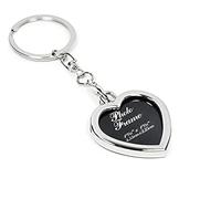 Freedale Silver Heart Photo Frame Key chain - Detachable - Split Ring Personalised Gift for Him or Her (Heart)