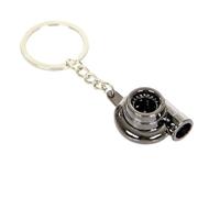 Freedale Turbo Keyring Polished Metal Spinning Turbocharger Automotive Mini Car Part Keychain Key Chain Ring Keyring Keyfob (Gunmetal Black)