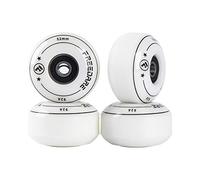 FREEDARE Skateboard Wheels 52 mm and Bearings, Spacers Installed 90A Wheels (White, Pack of 4)