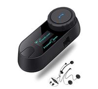 FreedConn Motorcycle Helmet Bluetooth Headset T-COM SC,2-Way 800M Universal Pairing BT5.0 Intercom Communication System kit for Motorbike,headphone with LCD Screen/Music Sharing/FM/Siri/IP65/2 in1 mic