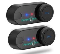 FreedConn TCOM VB Upgraded Motorcycle Bluetooth Headset Motorbike Accessories Bluetooth 5.0, 2 Riders 800M motorcycle Intercom, Music Share, Universal Fitment, Bluetooth Motorcycle Headsets Twin Pack