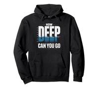 Freediver How Deep Can Go Ocean Depth Humor Freediving Diver Pullover Hoodie