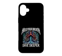 Freediver Scuba Hold Your Breath Dive Deeper Case for iPhone 16 Plus