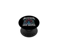 Freediver Scuba Hold Your Breath Dive Deeper PopSockets Adhesive PopGrip