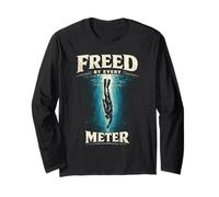 Freediving Apnea Diving Freed By Every Meter Long Sleeve T-Shirt
