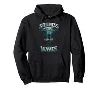 Freediving Apnea Diving Stillness Beneath Waves Pullover Hoodie
