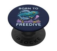 Freediving Born To Freedive PopSockets Adhesive PopGrip