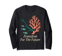 Freediving Coral Reef Steward Ocean Conservation Eco Dive Long Sleeve T-Shirt