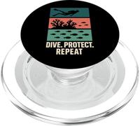Freediving Coral Reef Steward Ocean Conservation Eco Dive PopSockets PopGrip for MagSafe