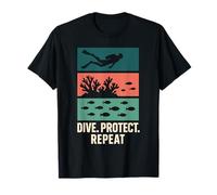 Freediving Coral Reef Steward Ocean Conservation Eco Dive T-Shirt