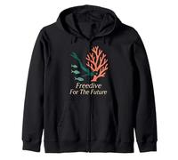 Freediving Coral Reef Steward Ocean Conservation Eco Dive Zip Hoodie