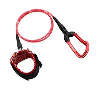 Freediving Lanyard Breaking Force 24kN Adjustable Professional Dive Wristband Scuba Diving for Underwater Sports Diving, Red