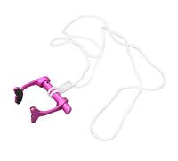 Freediving Nose Clip Anti-Lost Design for Training Beginners Swimming - Silicone with Adjustable Neck Strap - 1 Unit (Purple)