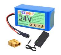 FREEDOH 24V Lithium Battery 24V Rechargeable Battery 5Ah 7.5Ah 10Ah 12.5Ah 15Ah 17.5Ah 20Ah with Charger for 0-500W Motor,24V15Ah