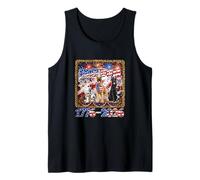 Freedom 1776-2026 4th July Three Cute Great Dane Bulls Tank Top
