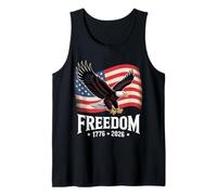Freedom 1776 2026 Bald Eagle Flag USA Tank Top