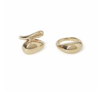 Freedom 2 Pack Gold Tone Smooth Rings - Medium