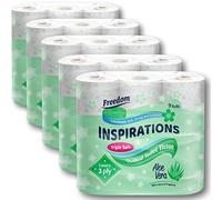 FREEDOM Box - 9 Rolls Per Product - 5 Per Box - 3 Ply Fragranced Toilet Paper - Aloe Vera
