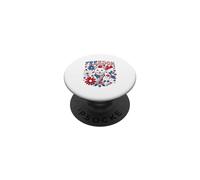 Freedom 4th Of July US Flag Flowers Cute Cat Owner PopSockets Adhesive PopGrip