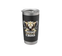 Freedom Began At The Cross Eagle Stainless Steel Insulated Tumbler