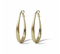 Freedom Brushed Oversized Teardrop Hoop Earrings