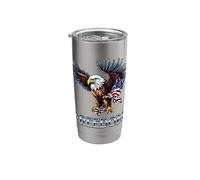 Freedom Celebration Flying Eagle Flag Red White Blue Stainless Steel Insulated Tumbler