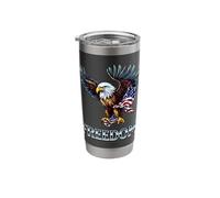 Freedom Celebration Flying Eagle Flag Red White Blue Stainless Steel Insulated Tumbler