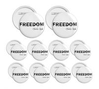 Freedom Charlie Kirk A True Patriot Pin Button, Freedom Isn'T Free Pray For Charlie Kirk Round Badges