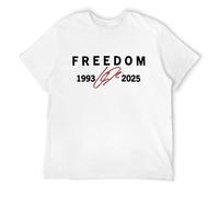 Freedom Charlie Kirk Sign Shirt Tribute Charlie 1993 2025 T Shirts A True Patriot Tops for Women Men (UK, Alpha, S, Regular, Regular, White-b)