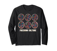 Freedom Culture Patriotic Laboratory Tech Microbiology Long Sleeve T-Shirt