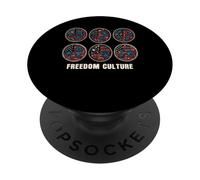 Freedom Culture Patriotic Laboratory Tech Microbiology PopSockets Adhesive PopGrip