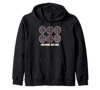 Freedom Culture Patriotic Laboratory Tech Microbiology Zip Hoodie