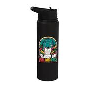 Freedom Day Full Med Pass Stainless Steel Insulated Water Bottle