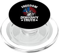 FREEDOM DEMOCRACY TRUTH Patriotic PopSockets PopGrip for MagSafe