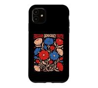 Freedom Democracy Truth Retro Floral Patriotic Flower Art Case for iPhone 11