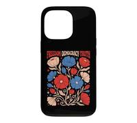 Freedom Democracy Truth Retro Floral Patriotic Flower Art Case for iPhone 13 Pro