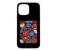 Freedom Democracy Truth Retro Floral Patriotic Flower Art Case for iPhone 13 Pro Max