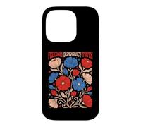 Freedom Democracy Truth Retro Floral Patriotic Flower Art Case for iPhone 14 Pro