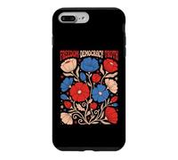 Freedom Democracy Truth Retro Floral Patriotic Flower Art Case for iPhone 7 Plus/8 Plus