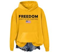 Freedom Don't Stop Fighting Hoodie Freedom Sweatshirt Don't Stop Fighting Hoodie Yellow