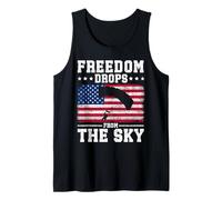 Freedom Drops from The Sky Patriotic Paratrooper Tribute Tank Top