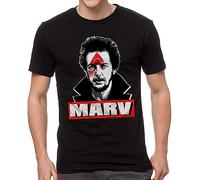 FREEDOM.DRRUI Home Alone Marv Iron Hit Booby Trap T-Shirt Graphic Top Printed Shirt Short-Sleeve Tee Mens Black L