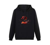 FREEDOM.DRRUI Men's Hanlu Guild Wars 2 Logo Cotton Pullover Long Sleeve Hoody Sweatshirts M Black