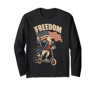 Freedom Eagle American Flag Colonial Scooter Rider Long Sleeve T-Shirt