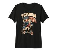 Freedom Eagle American Flag Colonial Scooter Rider Premium T-Shirt