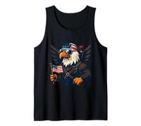 Freedom Eagle Holding The American Flag Tank Top