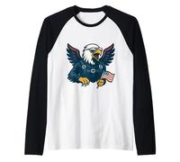 Freedom Eagle of Courage and Glory Raglan Baseball Tee